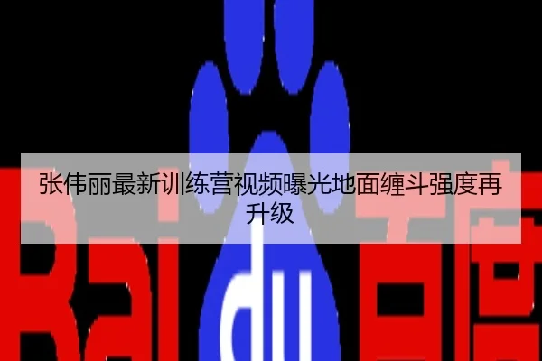 张伟丽最新训练营视频曝光地面缠斗强度再升级